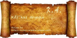 Kókai Aranka névjegykártya